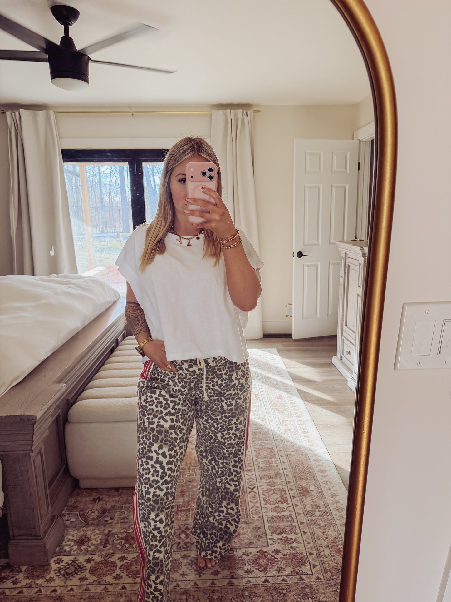 Varsity Vibe Leopard Pants