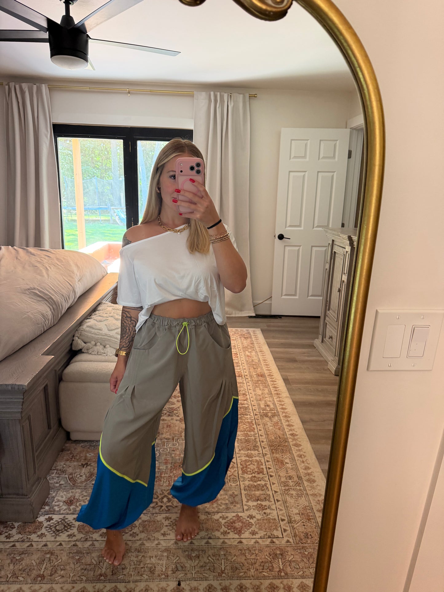 Color block joggers