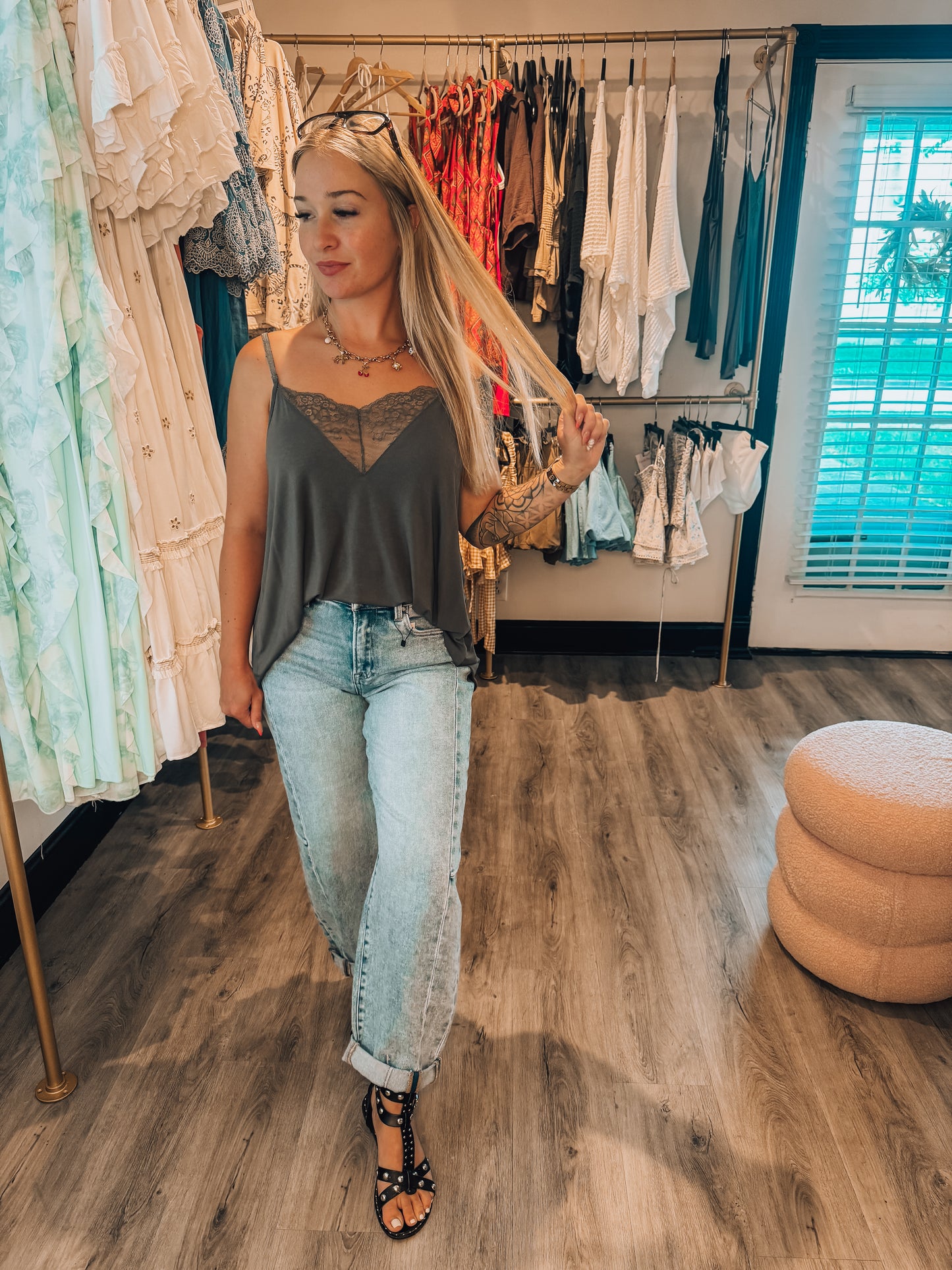 Lace tank top