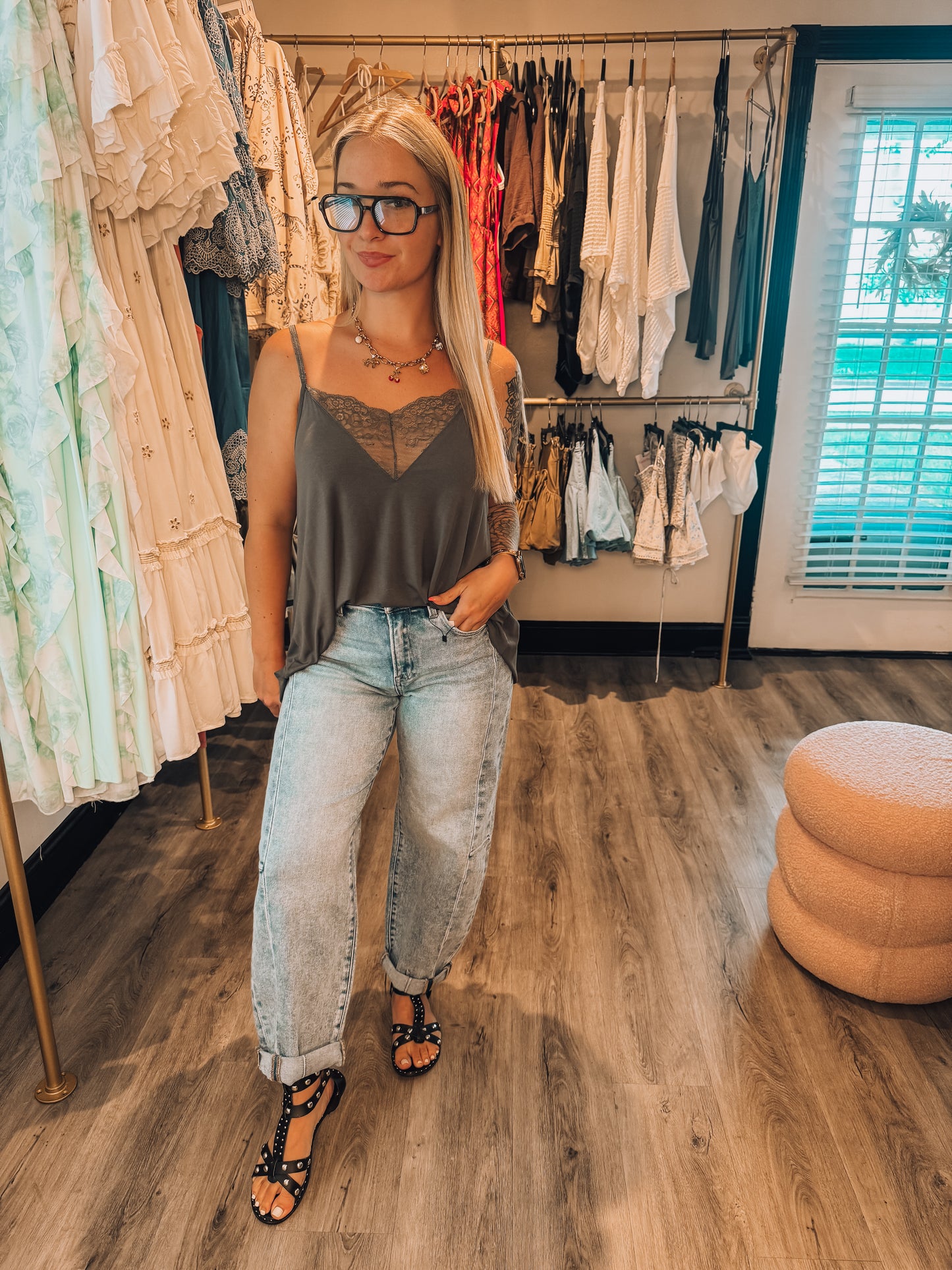Lace tank top