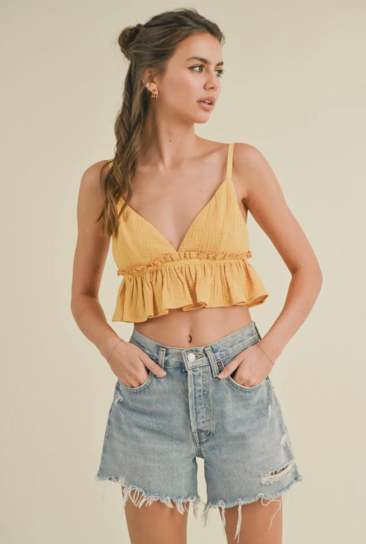 Honey ruffled top