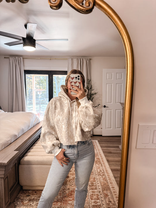 Camo Cropped Sweater