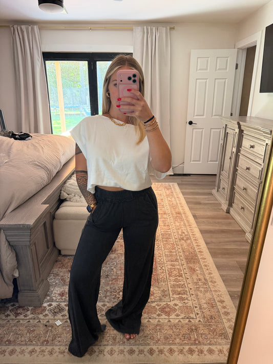 Acid wash pants