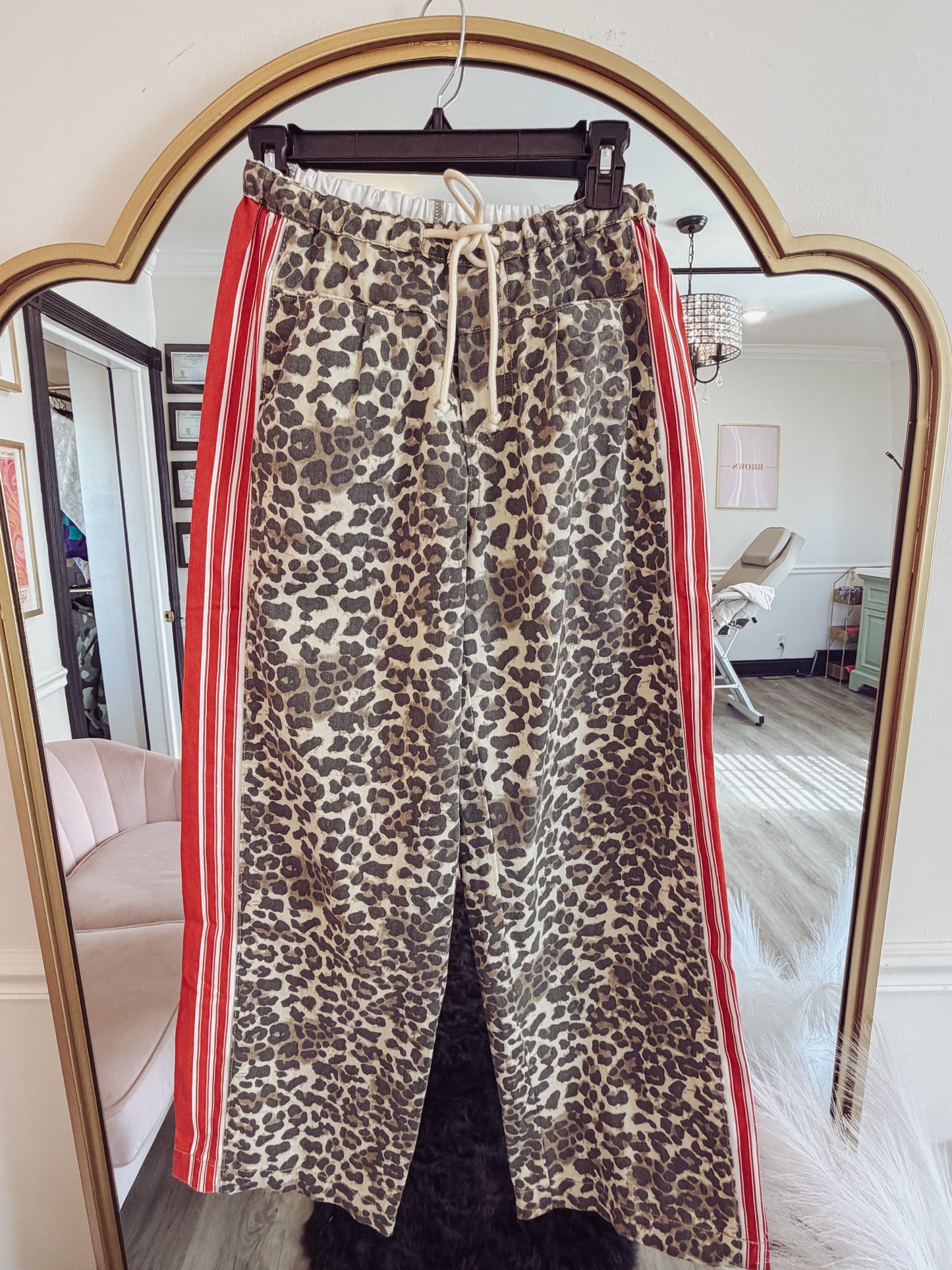 Varsity Vibe Leopard Pants