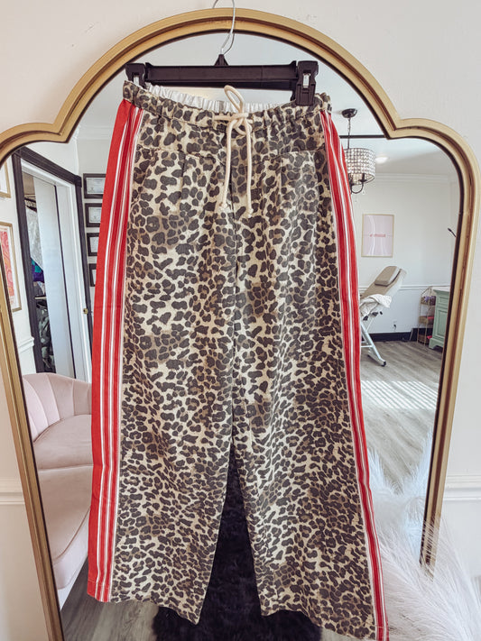 Varsity Vibe Leopard Pants