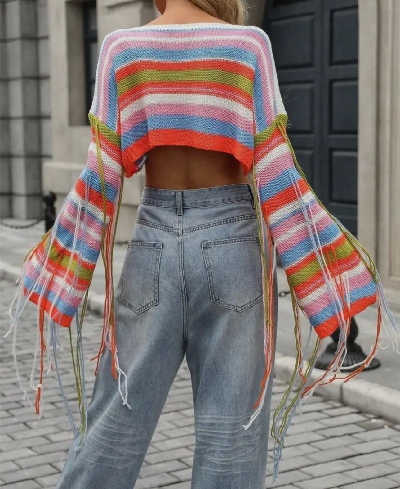 Tinsel Cropped Sweater