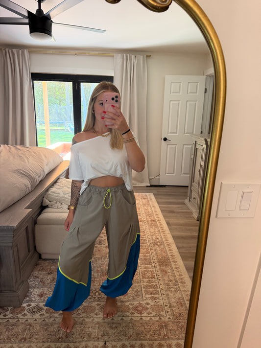 Color block joggers