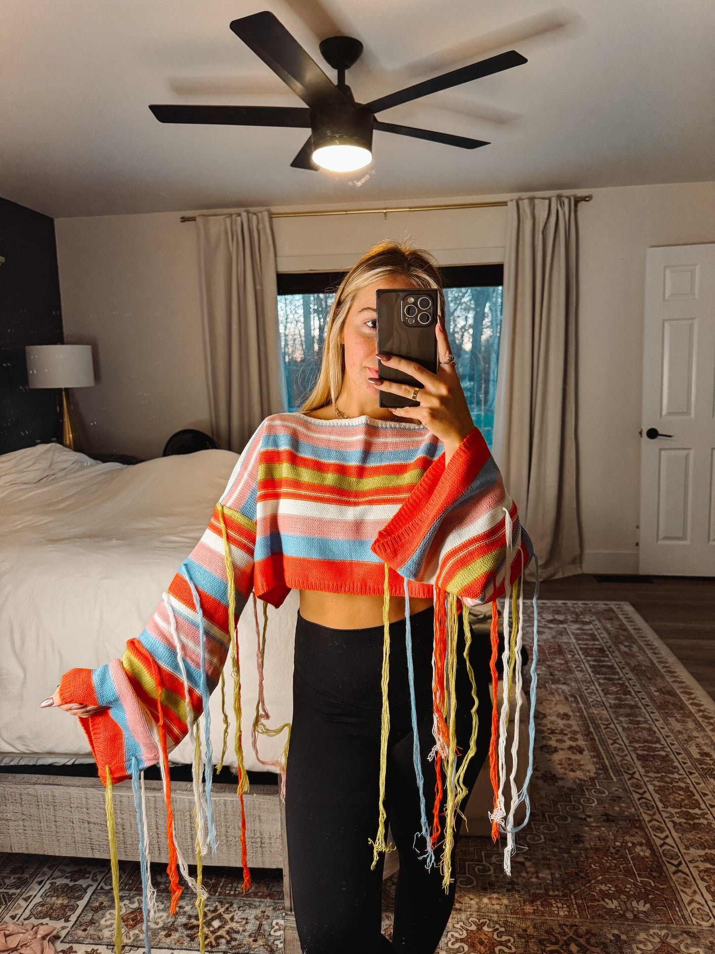 Tinsel Cropped Sweater