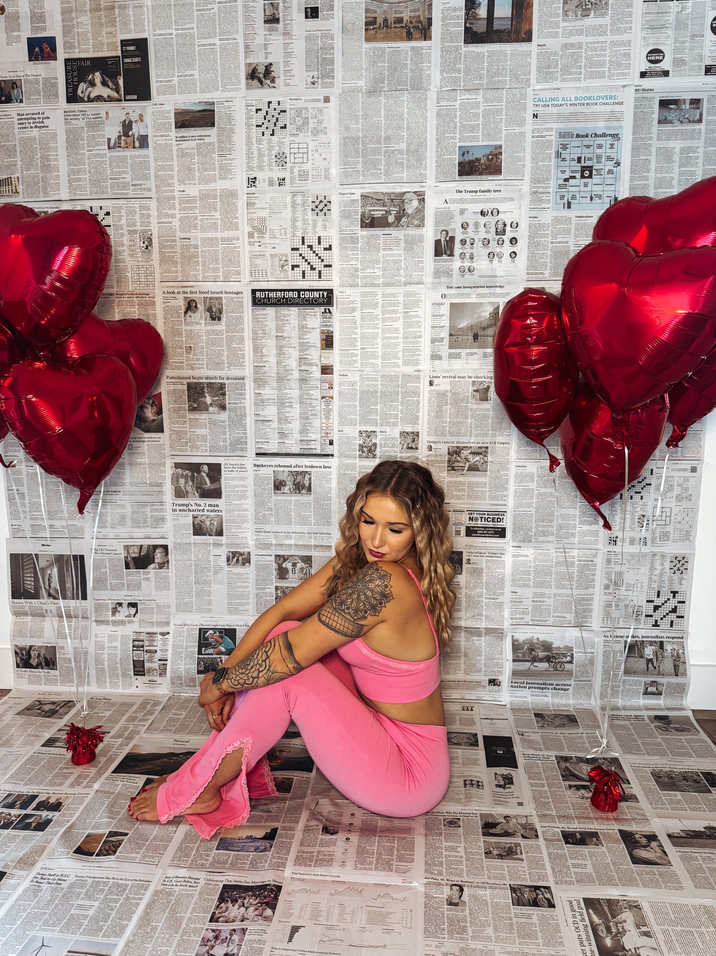 Lace & flared set