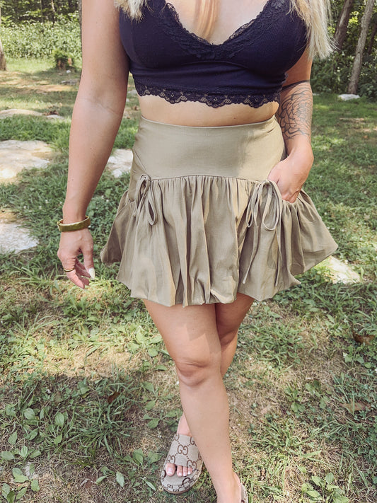 Ribbon bubble skirt