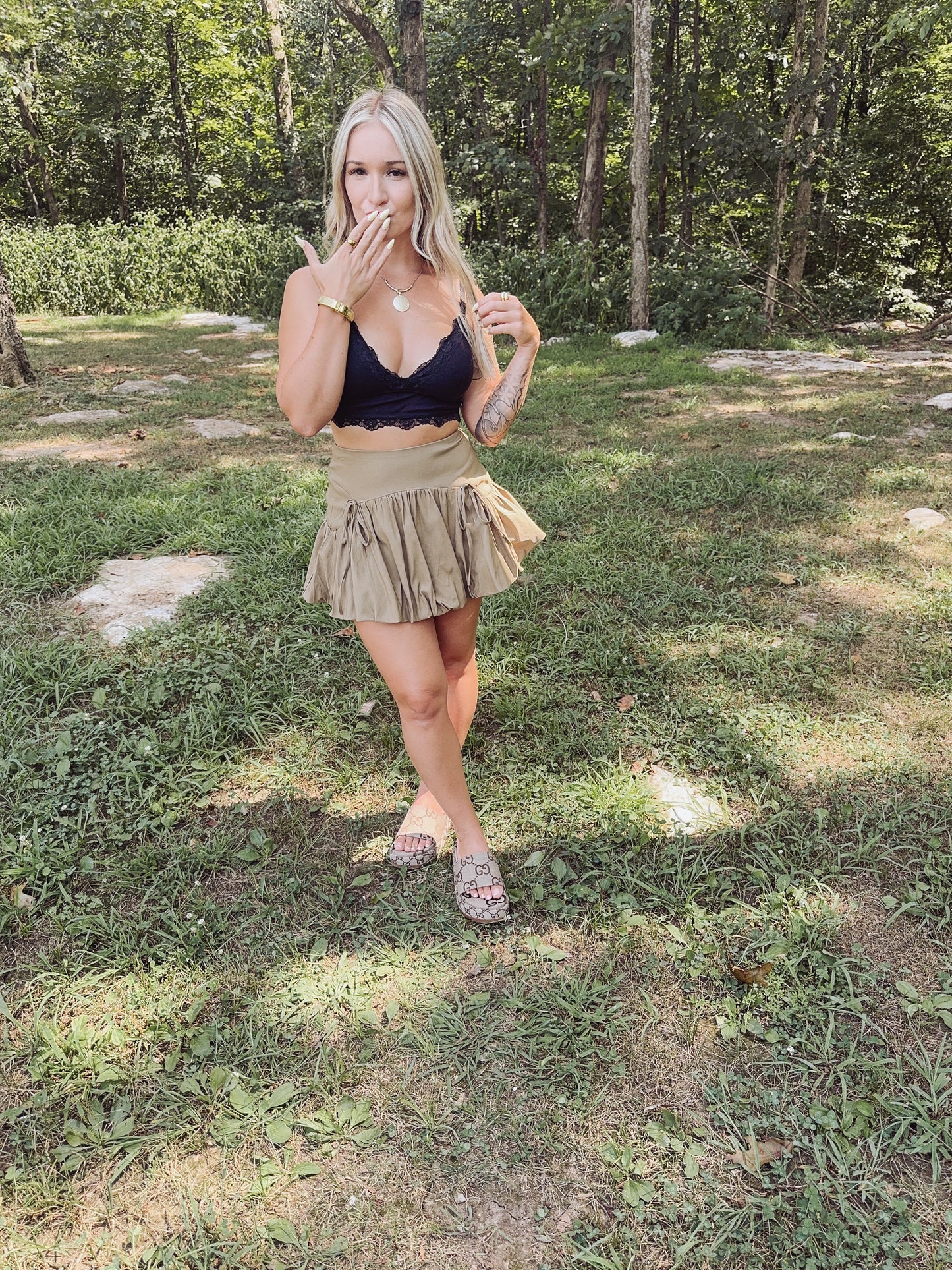 Ribbon bubble skirt
