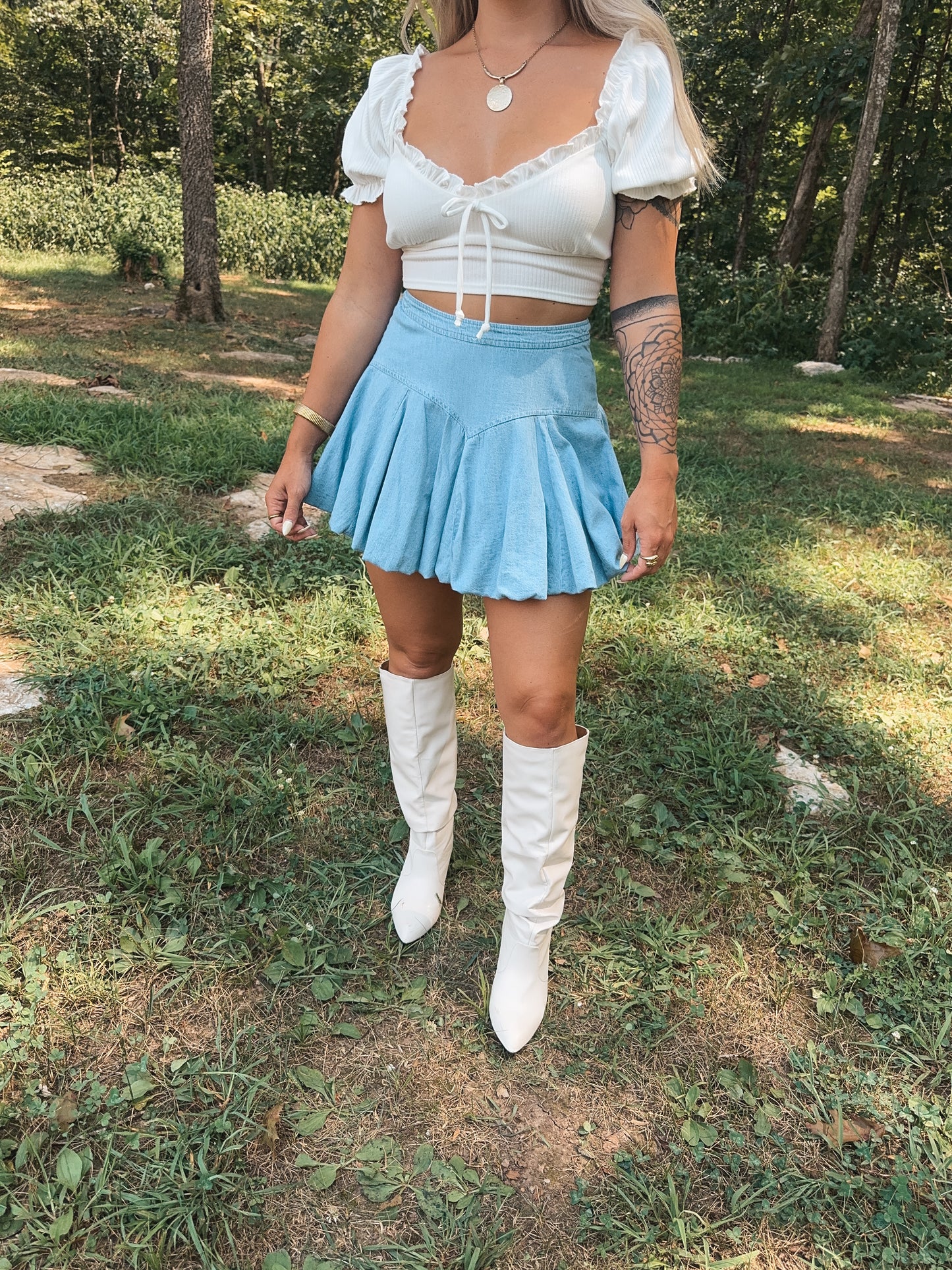 Denim skirt
