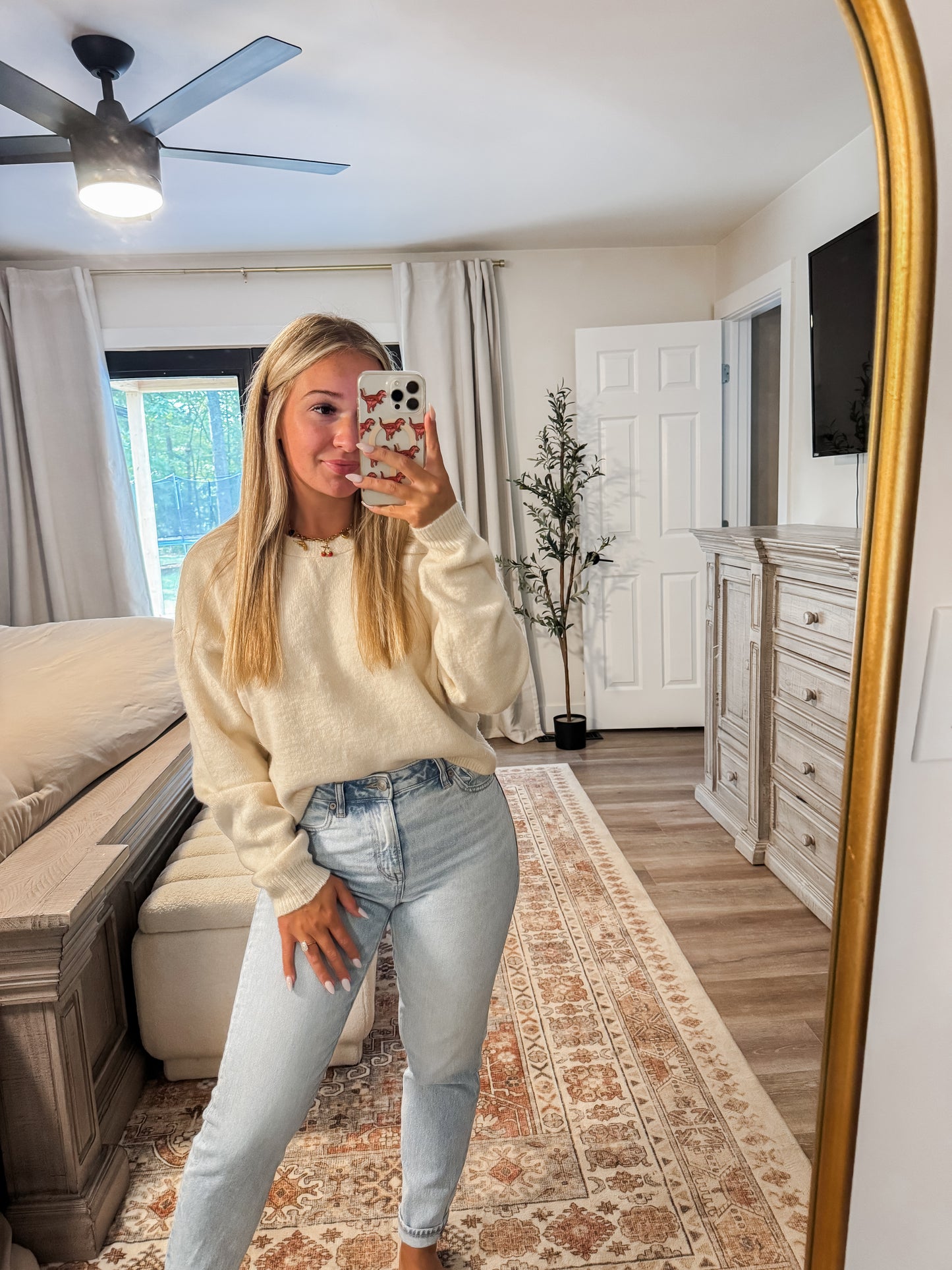 Cream Tied Sweater