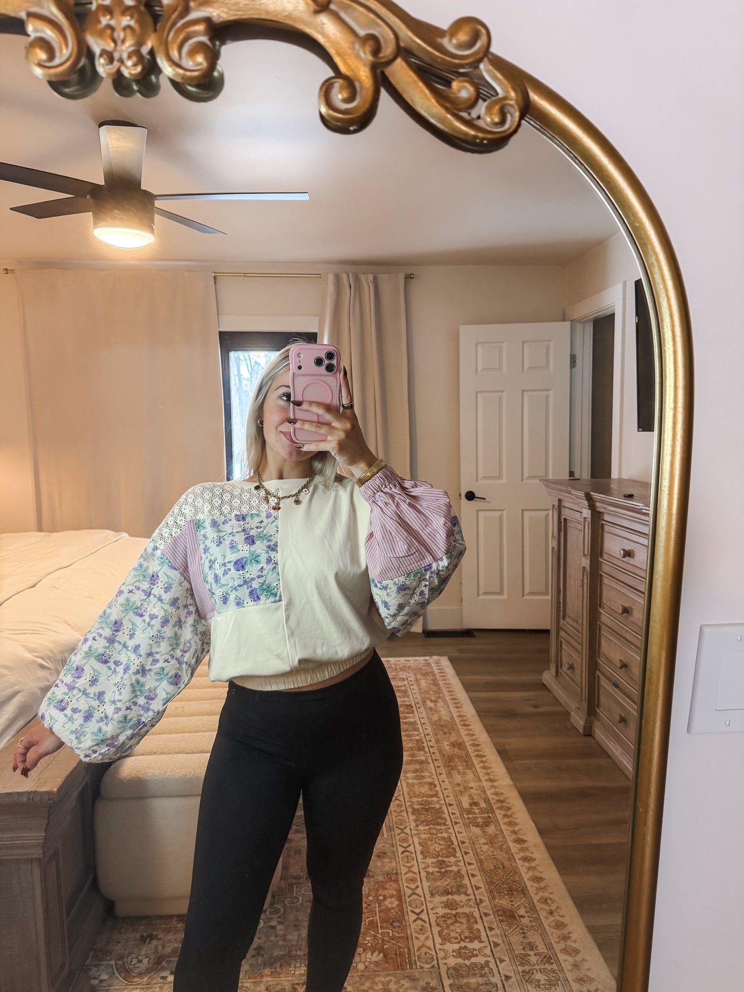 Patchwork Sleeve Top